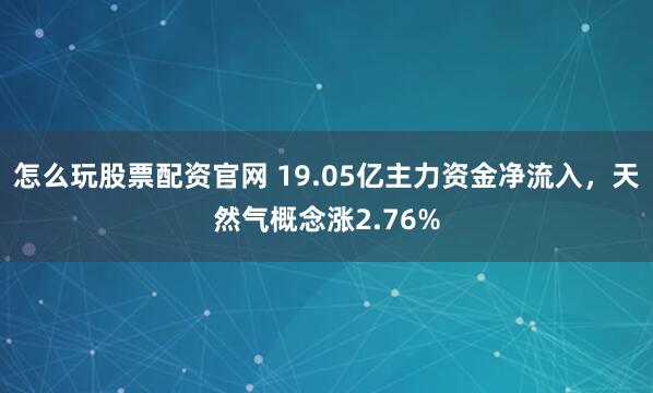 怎么玩股票配资官网 19.05亿主力资金净流入，天然气概念涨2.76%